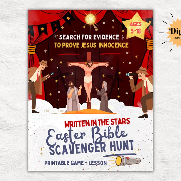Easter Scavenger Hunt Game & Lesson for Children and Teens | Investigate the Crucifixion | Matthew 27 | Christian Game and  Bible Lesson