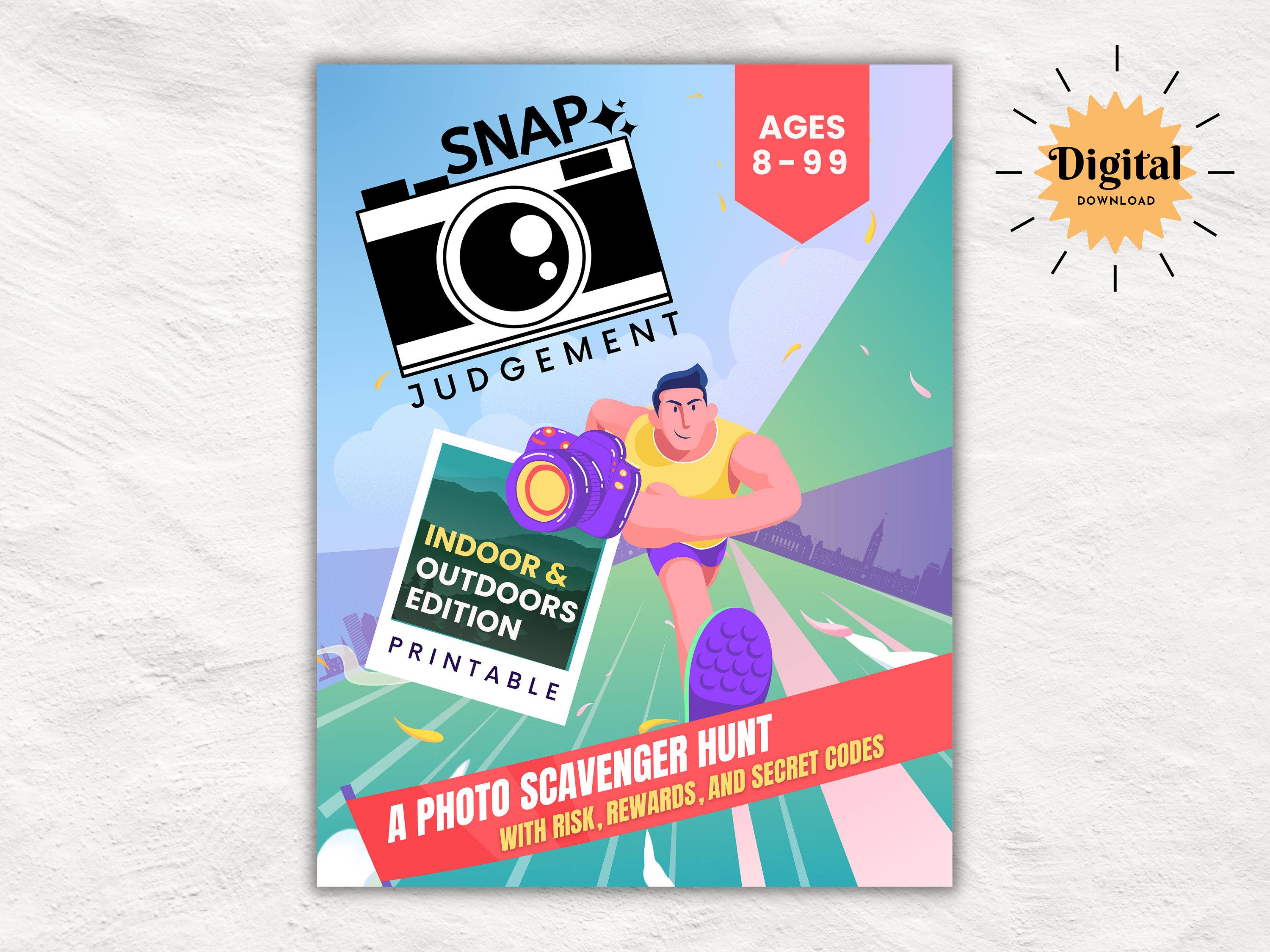 Snap Judgement Epic Photo Scavenger Hunt Ultimate Team Building Game for Children, Teens, and