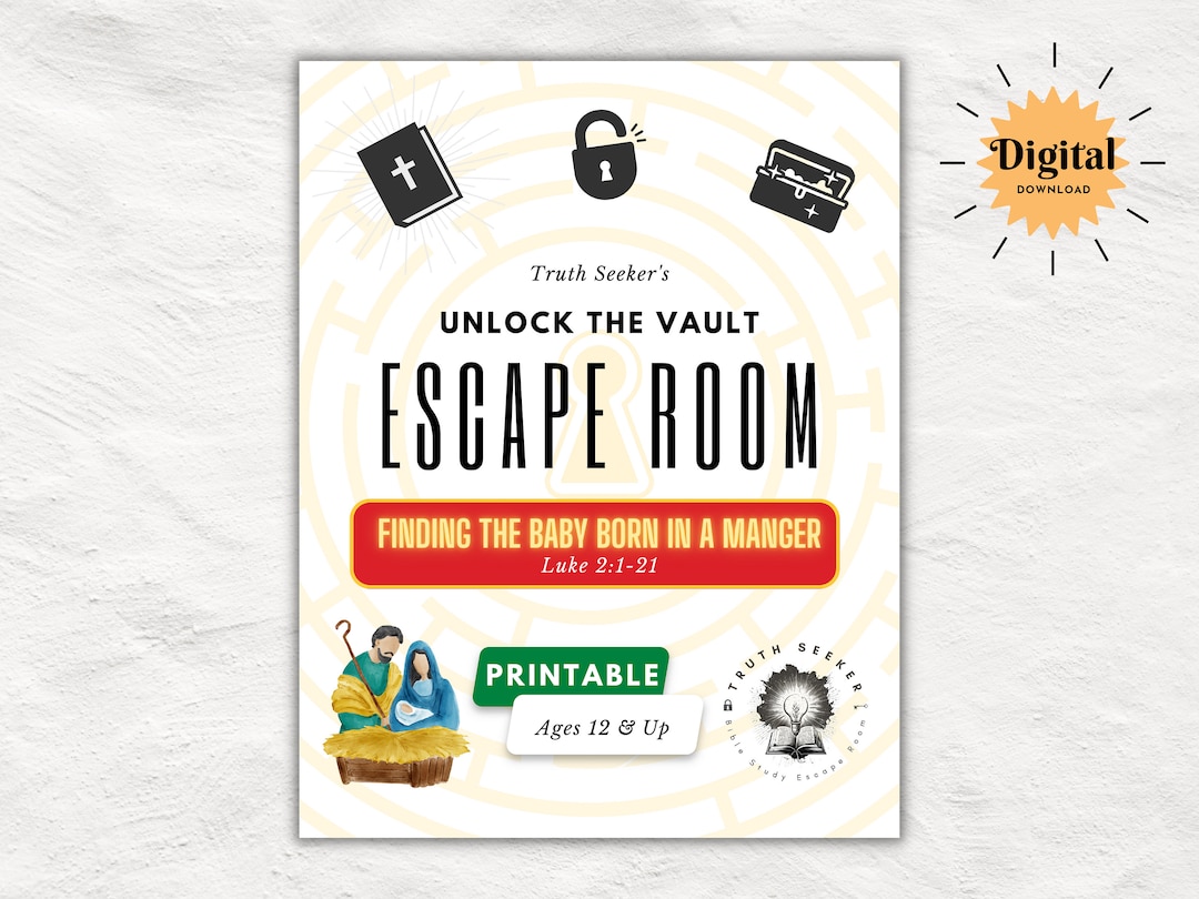 Christmas Escape Room Quest Luke 2 Nativity Bible Study Escape Room