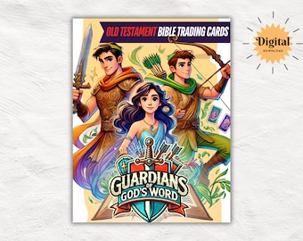 100 Printable Bible Trading Cards | Guardians of God's Word | Old Testament | Christian Sunday School Reward & Collectable Game | All Ages
