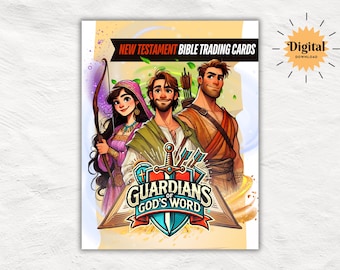100 Printable Bible Trading Cards | Guardians of God's Word | New Testament | Christian Sunday School Reward & Collectable Game | All Ages