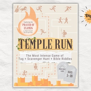 Temple Run | Scavenger Hunt Kit | Easter Egg Hunt | Children and Youth Ministry Game | Prayer of Examen Spiritual Discipline |  Printable