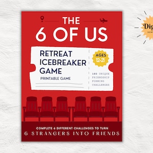 The Six of Us | Icebreaker Retreat Game for Ages 12+ | 180 Unique Challenges that will turn 6 Strangers into Friends | Youth & Adult Game