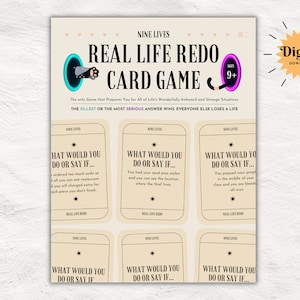 Nine Lives Real Life Redo | Card Game for Children, Youth, and Young Adults | Youth Group | Church Party Game | Icebreaker | Family Game