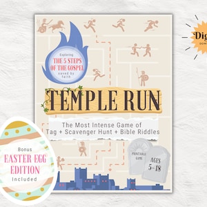 The 5 Steps of the Gospel | Scavenger Hunt Kit | Gospel of Salvation Tract | Church and Youth Ministry Game | Church Gospel Tract