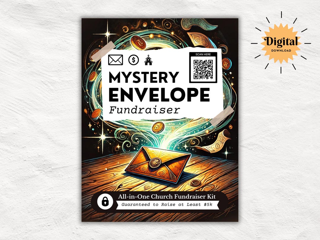 Mystery Envelope Fundraiser Printable Kit Ultimate Church Fundraiser