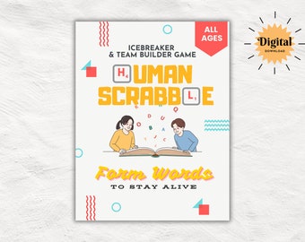 Human Scrabble Icebreaker & Teambuilder Game | Classroom | Youth Group | Church  | Retreat | Teachers, Pastors and Coaches| Digital Download