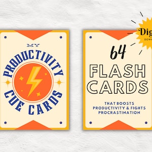 Transformeer uw productiviteit met magische, bewuste momenten - afdrukbare flashcards voor studiehulp, anti-uitstelgedrag en ADHD-zelfhulp