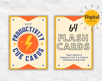Transform Your Productivity with Magical Mindful Moments - Printable Flashcards for Study Aid, Anti Procrastination & ADHD Self Help