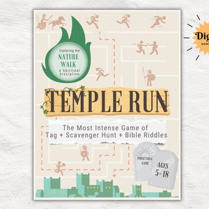 Temple Run | Scavenger Hunt Kit | Easter Egg Hunt | Children and Youth Ministry Game | Nature Walk Spiritual Discipline |  Printable