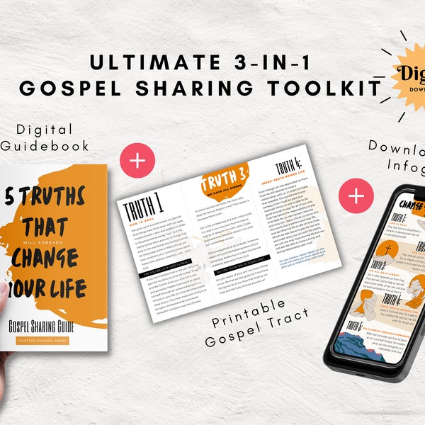 Share the Good News Toolkit | Gospel Tract for Teens and Adults | Gospel Sharing Guide | Christian Evangelism Kit | Digital Download