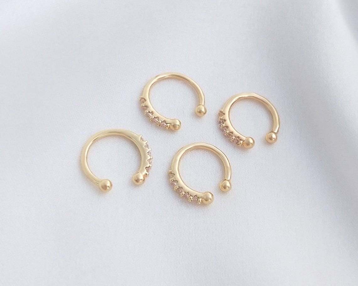 12PCS 14k Oro riempito Ottone Clip per orecchio senza foro per le orecchie Puntelli per orecchini - Orecchino Stud- Orecchino Orecchino Accessori Per
