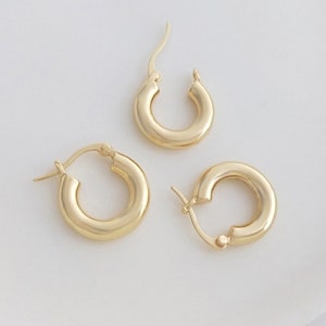6PCS 14k Gold Filled Wine Glass Charm Hoops Circle Ear Hoop Wine Charm Rings Earring Hoops Rings Beading Hoops