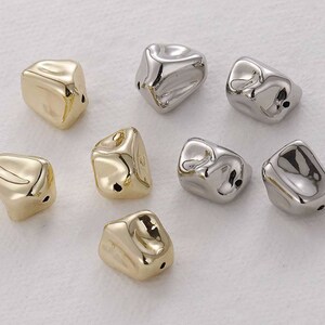 30PCS 14K Gold Filled 16*14mm Color Retention Baroque Style Partition Beads DIY Handmade Jewelry Accessories Septum Bead Materials
