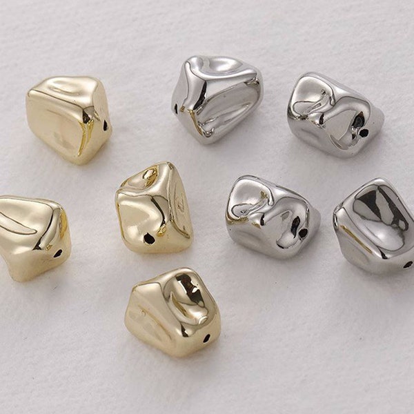 30 pièces 14K or rempli 16*14mm rétention de couleur Style Baroque partition perles bricolage à la main bijoux accessoires Septum perle matériaux