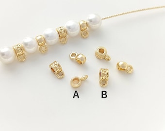 50PCS 14K Gold Filled 4mm Jewelry with rings separated beads pendant accessories DIY handmade jewelry accessories pearl bracelet material