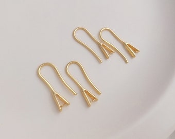 16PCS 14k Gold Filled French Clip Earrings,Ear Hook, Diy Earrings Make,Minimalist,Earrings Attachment