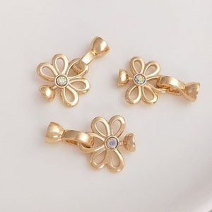 6PCS 14K Gold Filled 23*15mm Pauwstaart Parel Gesp DIY Handgemaakte Gesp Materiaal Ketting Gesp Hanger Closeout Gesp Accessoires
