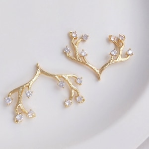 4PCS 14k Gold Filled Antler Charms, Antler Pendant, Beautiful Antlers Charms, Necklace Charm, Bracelet Charms, Gold Plated Findings