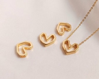 8PCS 14K Gold Filled 11 * 9mm Pfirsich Herz Anhänger, Liebe Schmuck, DIY Handgemachte Schmuck Materialien, Halsketten, Armbänder, Ohrringe Zubehör