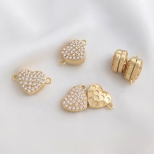 2PCS 14k Gold Filled Brass Diamond Love Charm/pendant,Connector Heart Pendant/charm,Wedding Charm, Bridal Pendant,DIY Jewelry Pendants