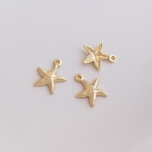 40PCS 14k Gold Filled Stars Pendant, Starfish Bracelet Diy, Starfish,Jewelry Making, diy Material