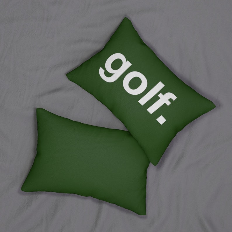 Classic Green Golf Lumbar Pillow Golf Style Decor Golfing Golf Pillow