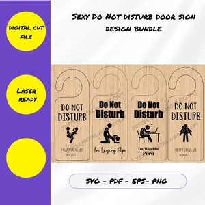 Lustige Erwachsene Bitte nicht stören Türschild SVG - Laser Cut Datei