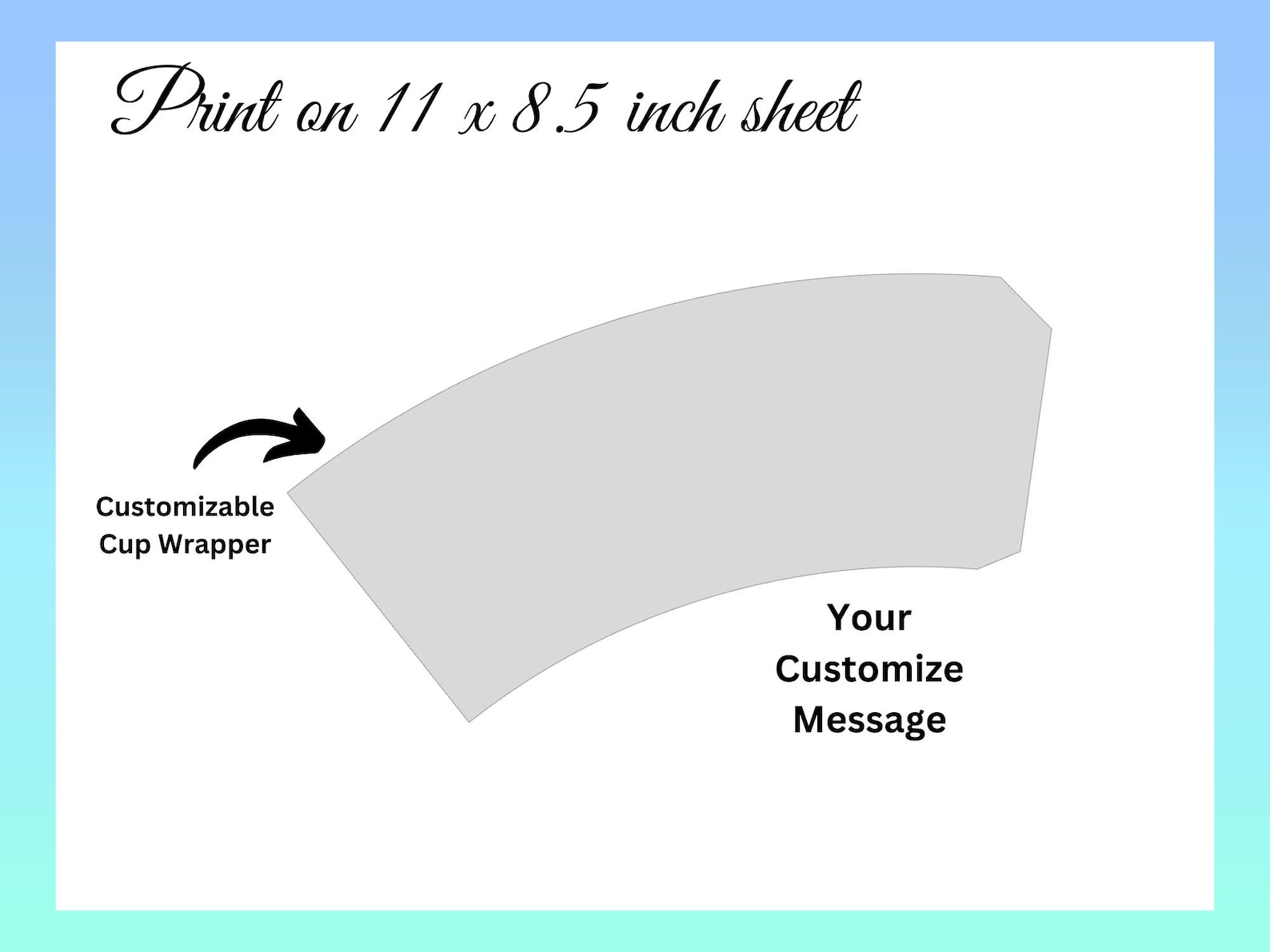 9oz Blank Paper Cup Wrapper Template, Styrofoam Coffee Cup Template ...