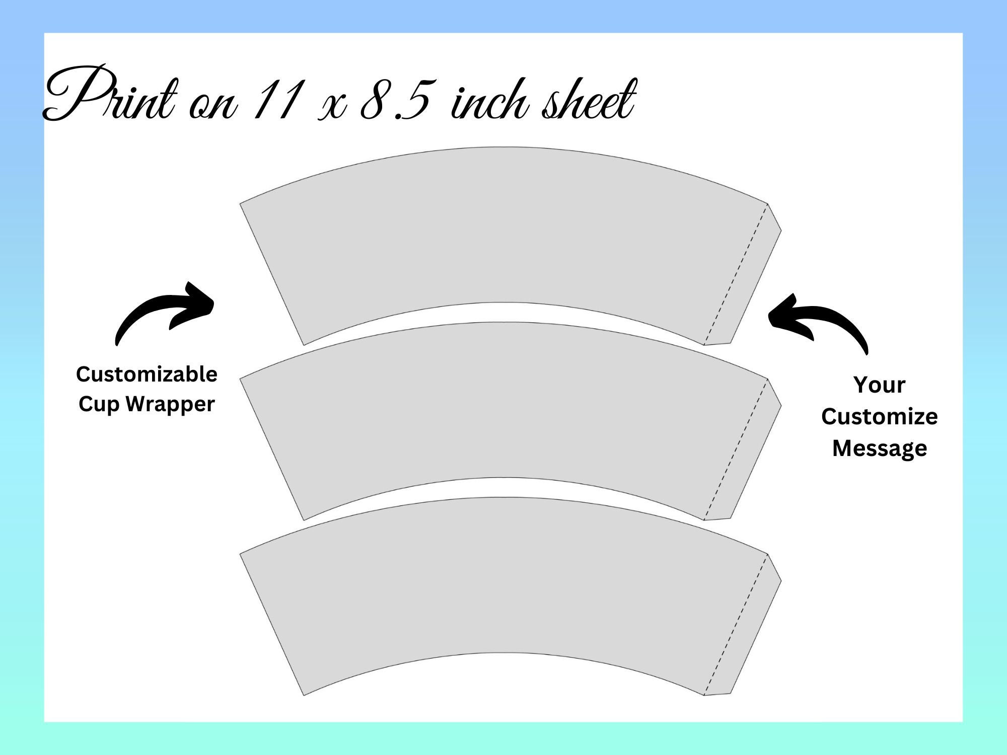 4oz Blank Paper Cup Wrapper Template, Styrofoam Coffee Cup Template ...