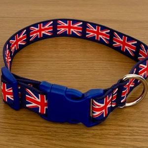 Union Jack dog collar