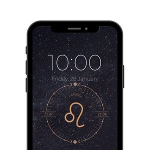 Set of 3 Leo Astrology iPhone/Android Screensaver
