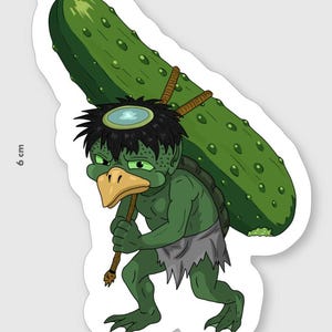 Japanese Yokai Kappa Sticker – Vinyl Glossy Japanese Myth Anime Water Spirit