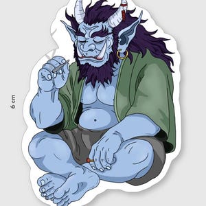 Japanese Yokai Oni Sticker – Vinyl Glossy Demon Japanese Myth Anime