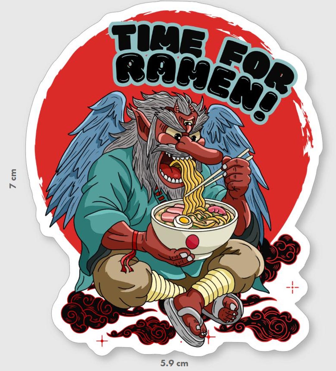 Tengu Vector Sticker Tengu Ramen Sticker – Japanese Folklore Vinyl Decal - Etsy