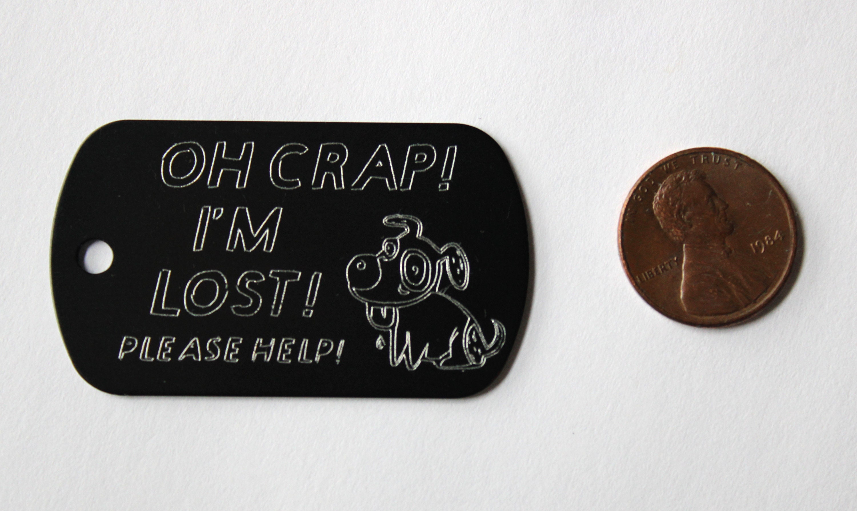 Funny Dog Tag, oh Crap I'm Lost, Personalized Dog Tag, Cute Dog Tag