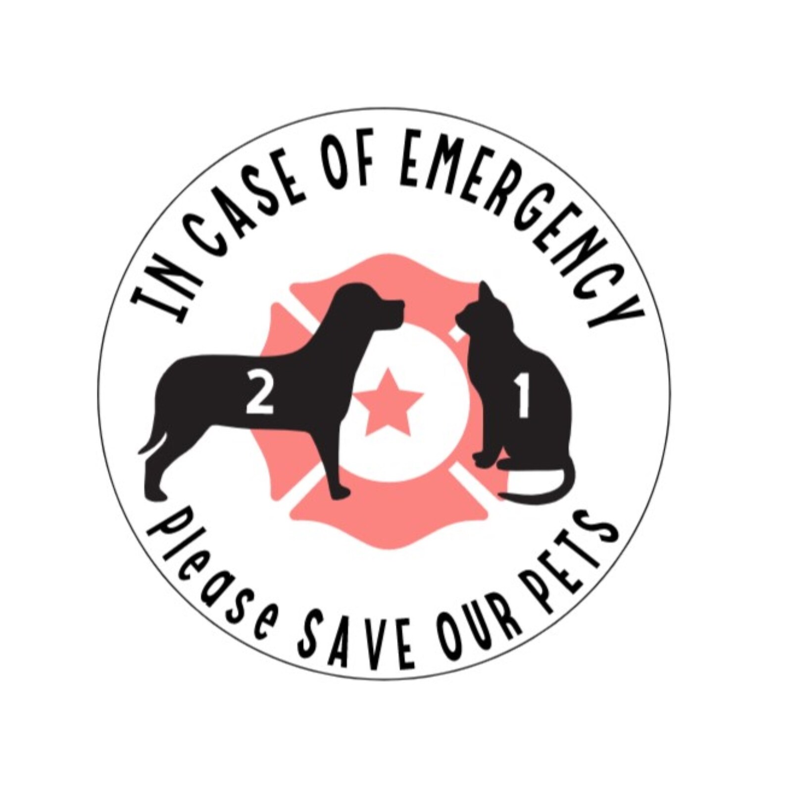 Pet Rescue Sticker Personalized Emergency Pet Vinyl Sticker for Windows and Doors ~ Pet ...