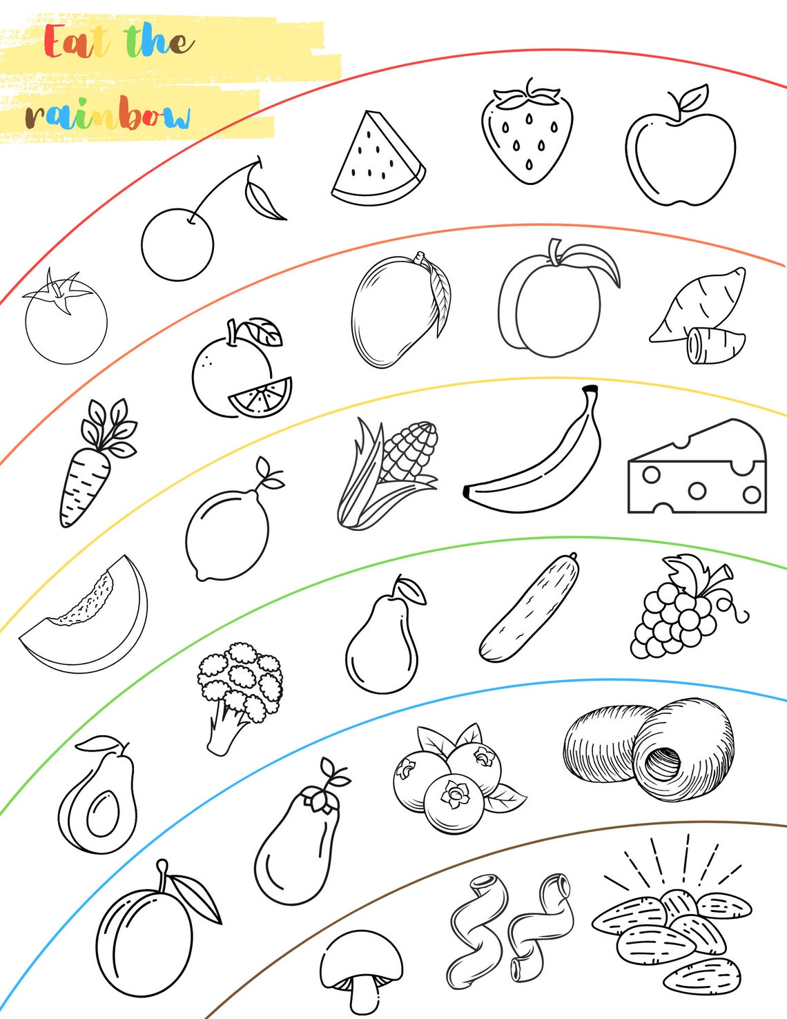 printable-healthy-eating-checklist-for-kids-eat-the-rainbow-etsy