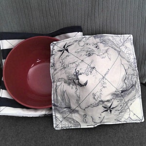 Bowl Cozy Old World Nautical Map