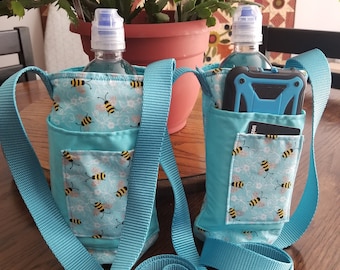 Porta borraccia Teal Bees