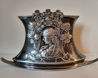 Extrem Seltene & Traumschöne Jugendstil Versilberte Vase