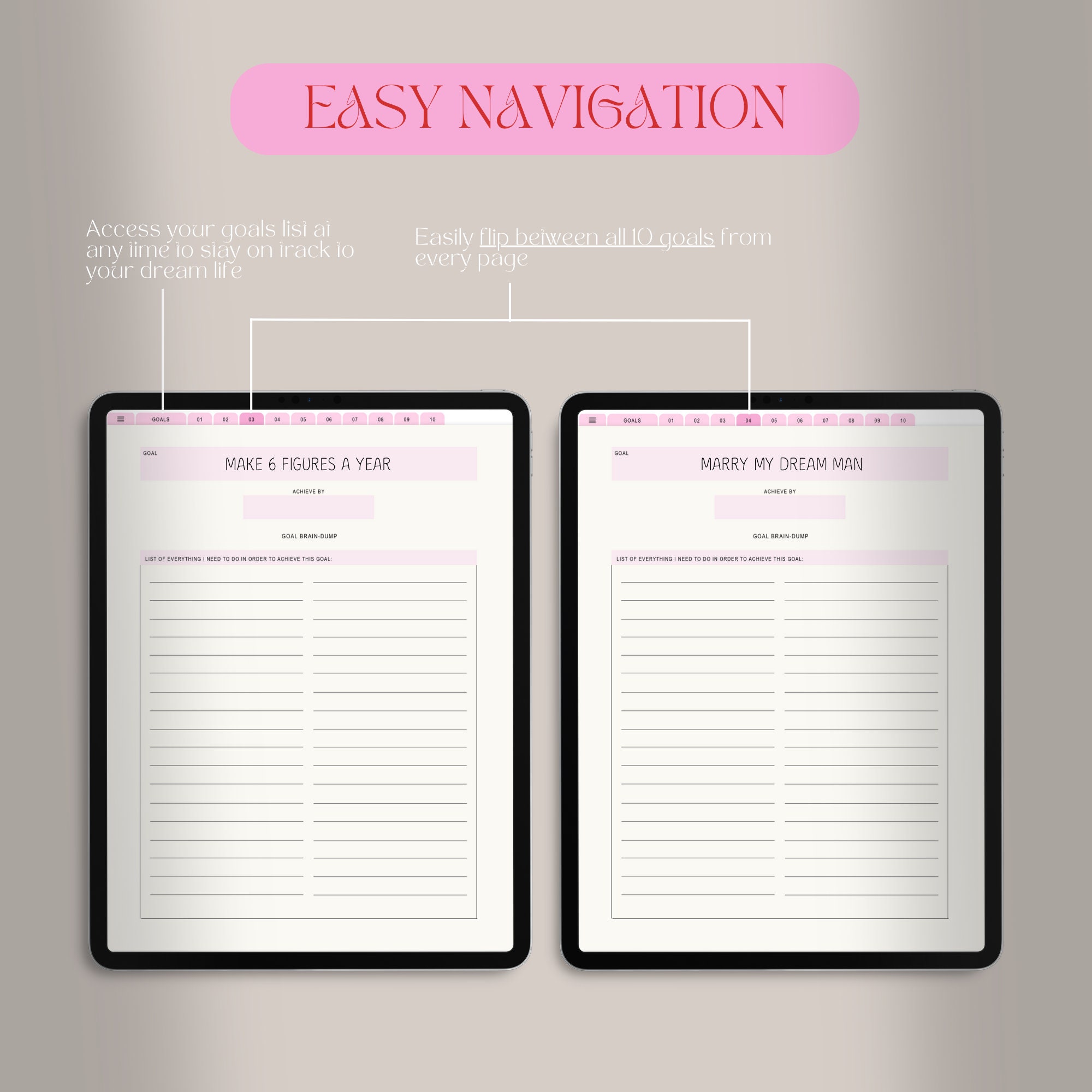 Vision Board Planner Aesthetic Vision Board Template Vision Board ...