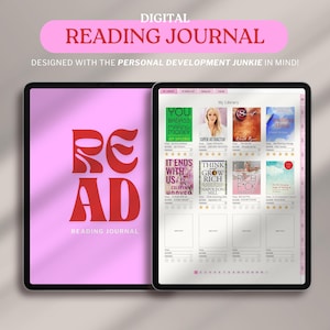 Digital Reading Journal | Reading Journal Digital | Cute Reading Tracker | Reading Planner | Digital Journal Goodnotes | Reading Log Tracker