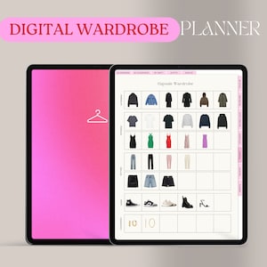Digital Wardrobe Planner | Capsule Wardrobe Digital | Digital Planner | Aesthetic Digital Wardrobe for Ipad | Wardrobe Organizer |