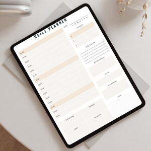 Printable Daily Planner, Instant Download, Minimal productivity planner, Printable planner