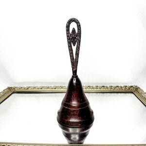 Antique Red tone Brass Bell with Unique Handle