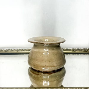 Vintage Organic Signed Handmade ceramic vase- gift, pottery, bowl, plants, flowers Bohomian