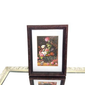 Small Vintage Framed Floral Still life Print