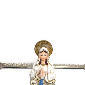 Vintage Our Lady Of Lourdes Statue , Madonna Figurine