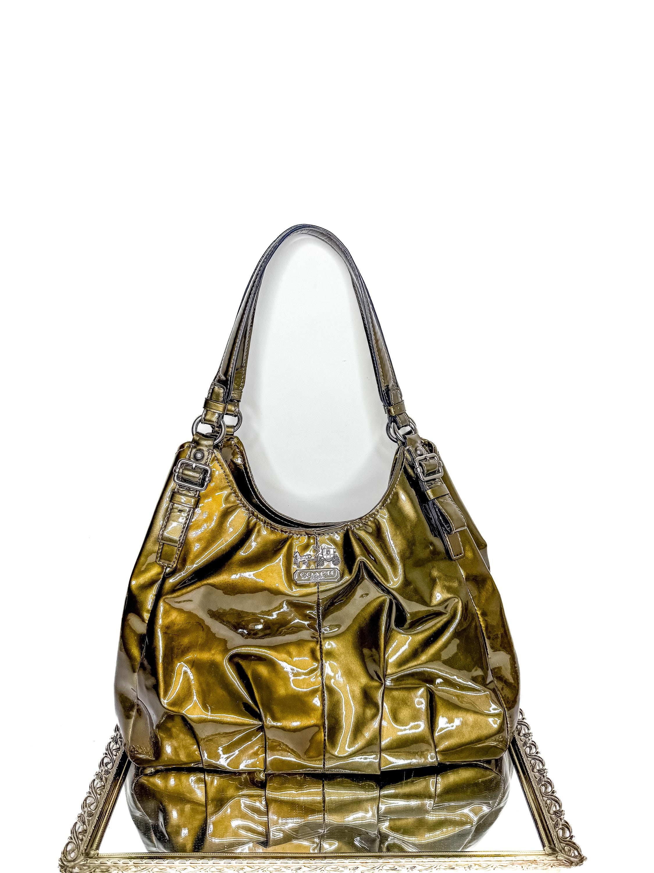 極美品 vintage coach archive y2k MADISON Authentic Y2k Vintage Coach Madison Maggie Collection Metallic